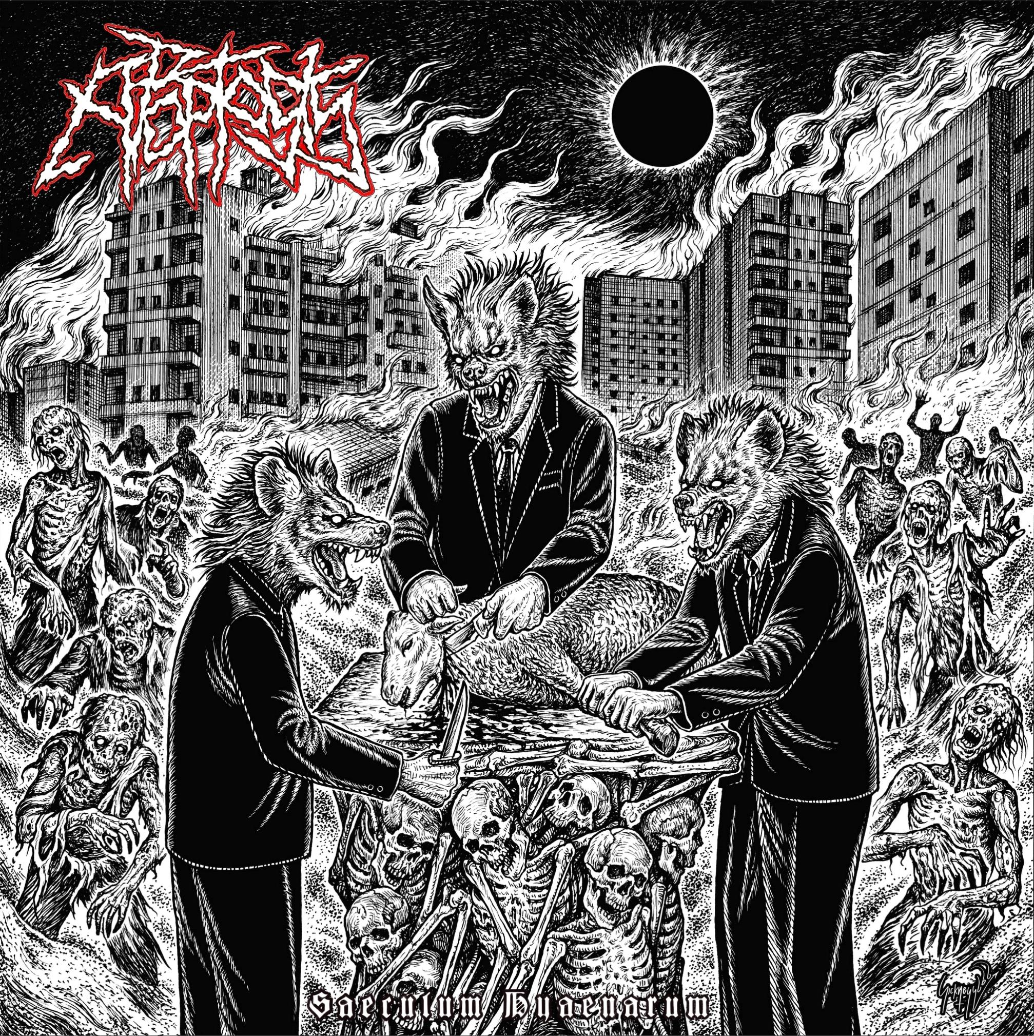 Hardcore de Garage (HCG) / Sarcastic / Necrocefalo - Carnage At The Feast Of The Deformed Undead Front cover