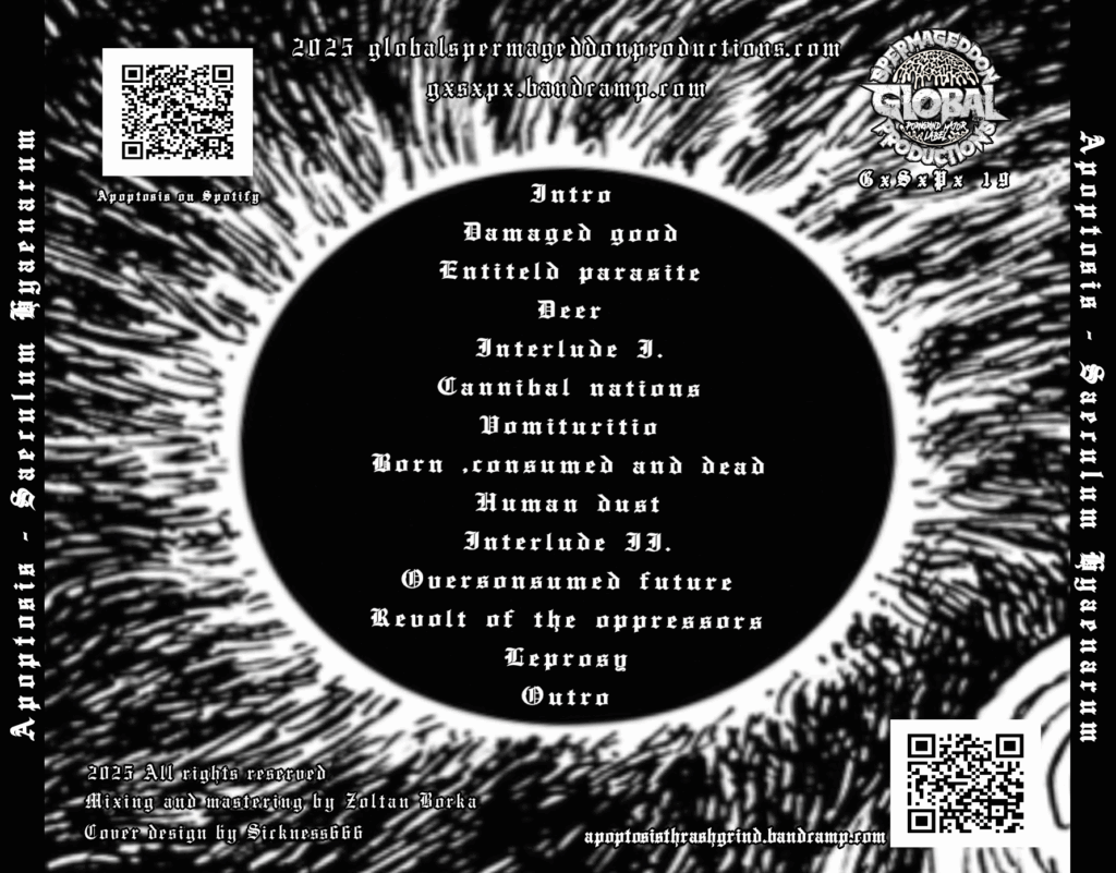 Apoptosis - Saeculum Hyaenarum back cover